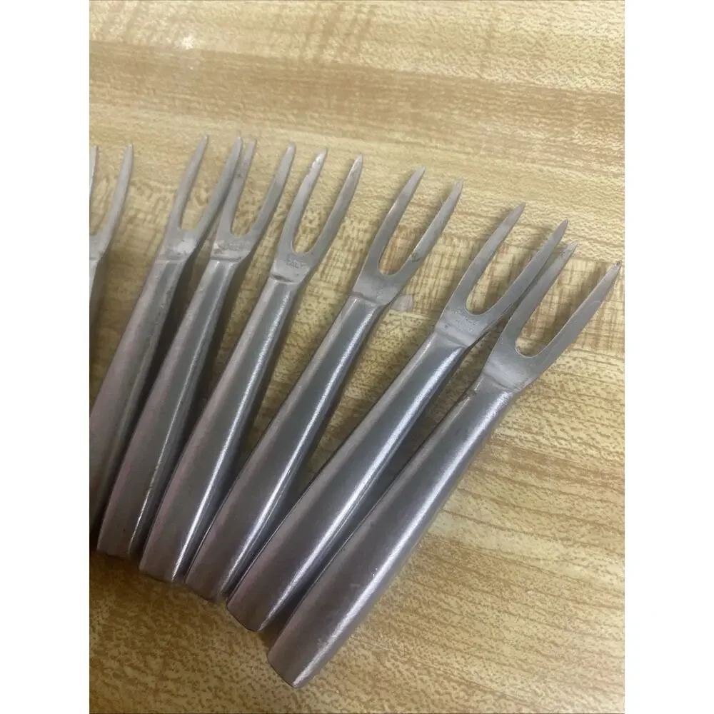 Set Of 7 Stainless Steel Kalmar Designs Appetizer Corn Skewer Cocktail Forks MCM